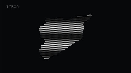 Obraz premium Syria Vector Dot Map
