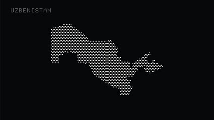 Uzbekistan Vector Dot Map