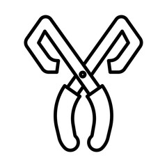 Tongs line icon