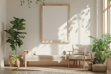 White frame furniture room architecture.
