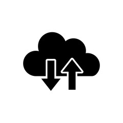 クラウド　データ　アイコンイラスト
