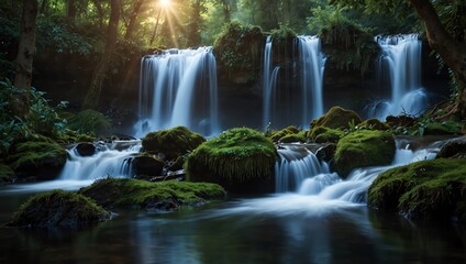 waterfall in the park