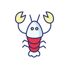 Lobster vector icon stock illustration