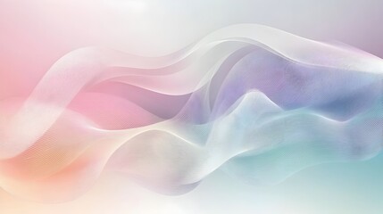 Serene Wavy Abstract Background with Flowing Gradient Shapes