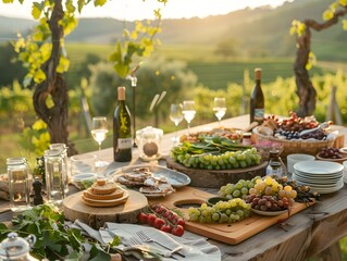 Elegant Vineyard Birthday with Gourmet Fare and Picturesque Landscape