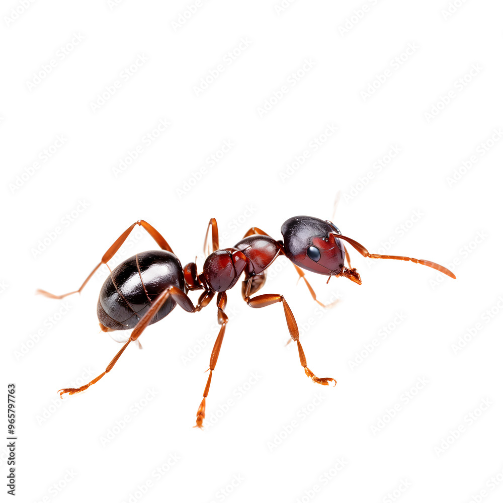 Wall mural lonely ant isolated transparent background