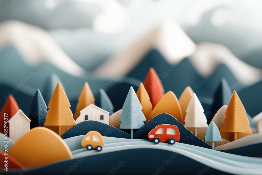 Wall mural personalized business journeys: digital map with custom routes for customer product preferences in p