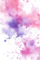 Pink and purple watercolor splashes with drips