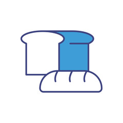 Bread Loaf vector icon stock illustration