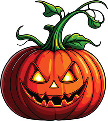 halloween pumpkin on a black background