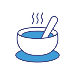 Soup Bowl vector icon stock illustration