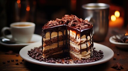 cup of coffee with chocolate