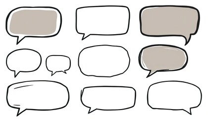Fototapeta premium set of speech bubbles