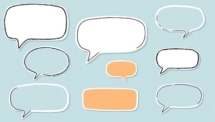 Fototapeta premium set of speech bubbles