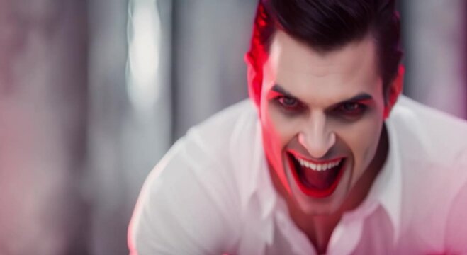 Dark and intense vampire portrait