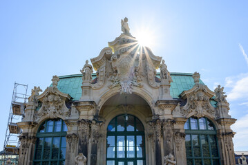 Fototapeta premium Zwinger palace complex with gardens, one of the most important buildings of the Baroque in Dresden, Germany