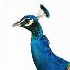Isolated Peacock white back ground