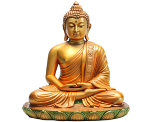 buddha statute on white background