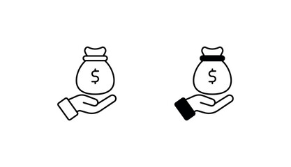 Salary icon design with white background stock illustration