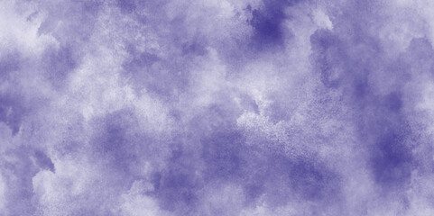 Blue texture of smoke or clouds with white stains, Grunge white clouds on purple canvas or texture, dark purple watercolor texture with fogg and clouds, smooth wallpaper, paper blue grunge texture.