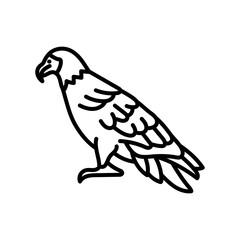 Eagle Outline Icon, Vector illustration