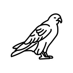 Falcon Outline Icon, Vector illustration