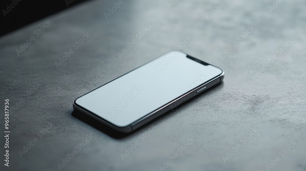 Leinwandbilder close-up of a phone on a simple surface with a blank screen and no distractions in the background