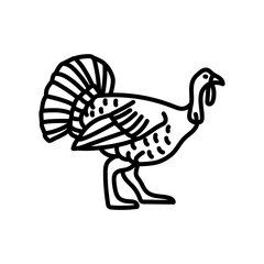 Turkey Outline Icon, Vector illustration