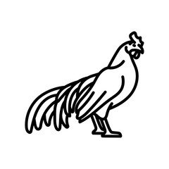 Chicken Outline Icon, Vector illustration