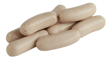 set cooked Pork Sausages white