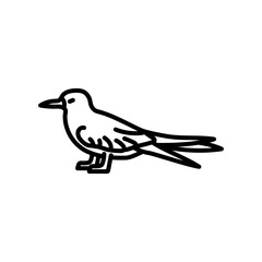 Tern bird Outline Icon, Vector illustration