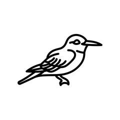 Bee Eater Bird Outline Icon, Vector illustration