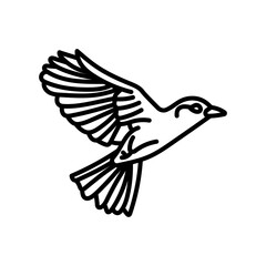Roller bird Outline Icon, Vector illustration