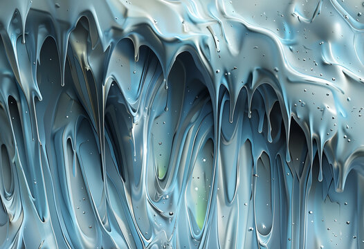 A blue background with white paint splatters and swirls, A blue and white frosting with a lot of texture, Abstract art