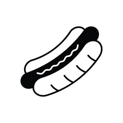 Hotdog vector icon stock illustration