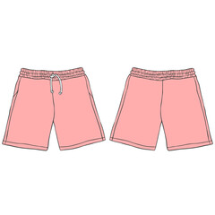 light pink basic short pants mockup