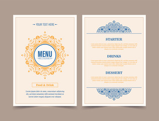 colorful restaurant menu layout design