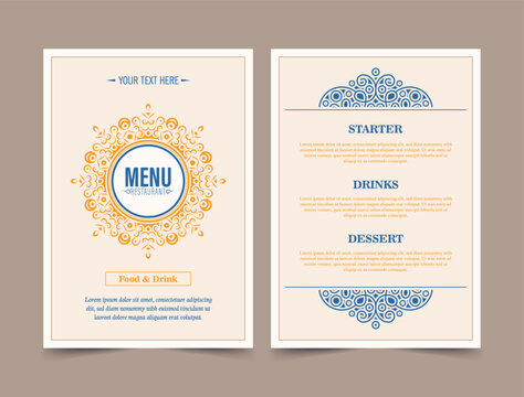 colorful restaurant menu layout design