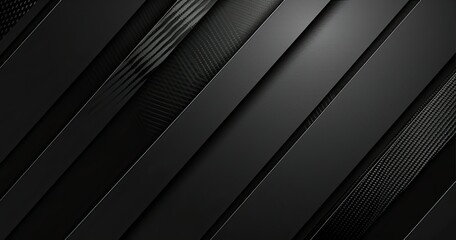 Obraz premium A sleek, modern abstract design featuring dark, textured panels arranged diagonally, creating a sense of depth and sophistication.