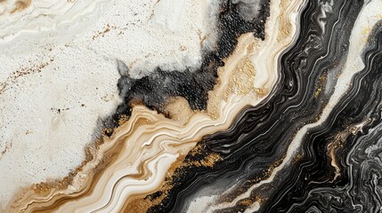 Beige Marble with Wooden Ebony Horizontal Background.