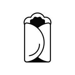 Burrito vector icon stock illustration