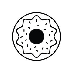 Donut vector icon stock illustration