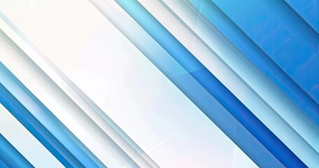 Obraz premium A sleek, modern abstract design featuring layered blue and white geometric shapes, ideal for backgrounds or digital projects.