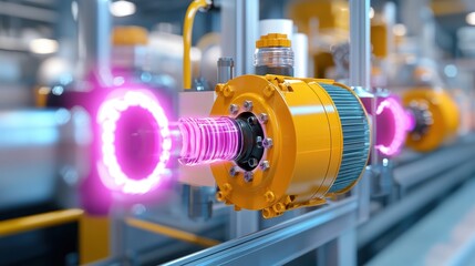 Fototapeta premium Monitoring Industrial Machinery Efficiency Through Thermal Imaging for Maintenance and Diagnostics