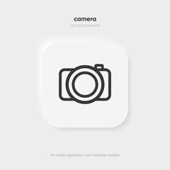Flat Camera icon symbol. Photograph sign. Photo icon. Cam sign. Take a picture symbol for mobile app, website, UI UX