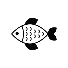Fish vector icon stock illustration