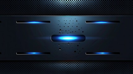 A sleek, modern design featuring a dark background with blue highlights and droplets, suggesting technology or digital themes.