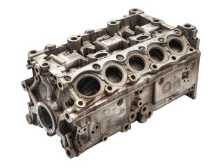 Automotive engine block. Isolated PNG