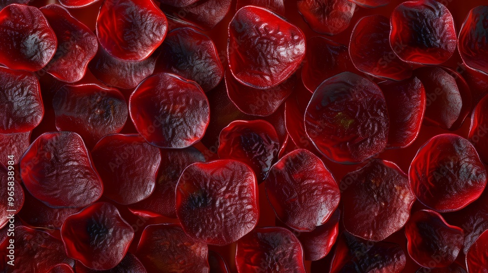 Poster high-resolution image of blood cells under a microscope, emphasizing cellular texture