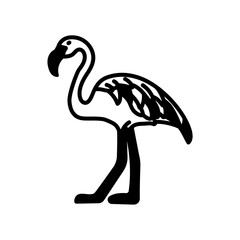 Flamingo Glyph Icon, Vector illustration